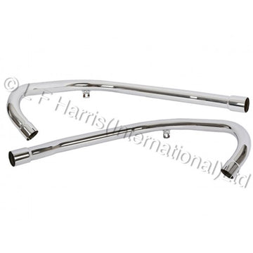 703629/33 - T100 PRE-UNIT EXHAUST PIPES 1958/59
