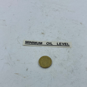 600003A - MINIMUM OIL LEVEL DECAL BLACK
