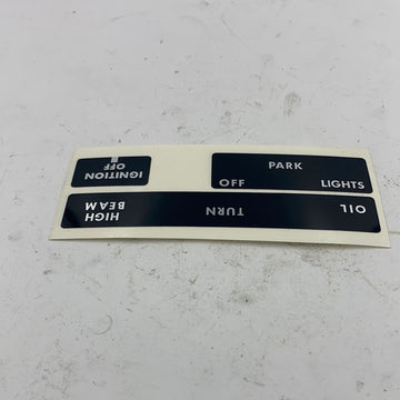 607003/4/5 - LUCAS H/LIGHT & IGNITION SWITCH DECALS 1976/78