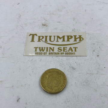 UJ-48 - TRIUMPH TWINSEAT DECAL 1959/62