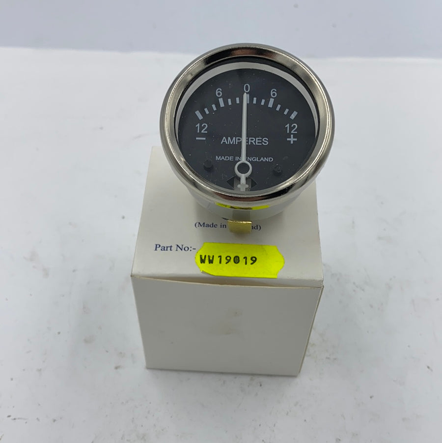 WW19019 - 12-12 AMMETER 1.3/4INCH BLACK FACE